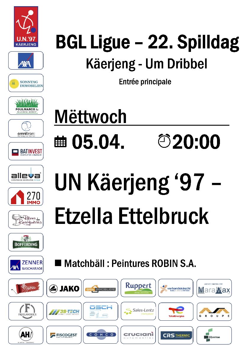 Nohuelmatch BGL Ligue UNK-Etzella