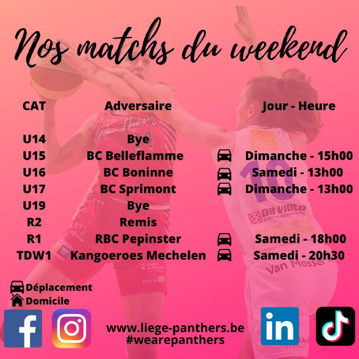 Les Matchs du Week-end 