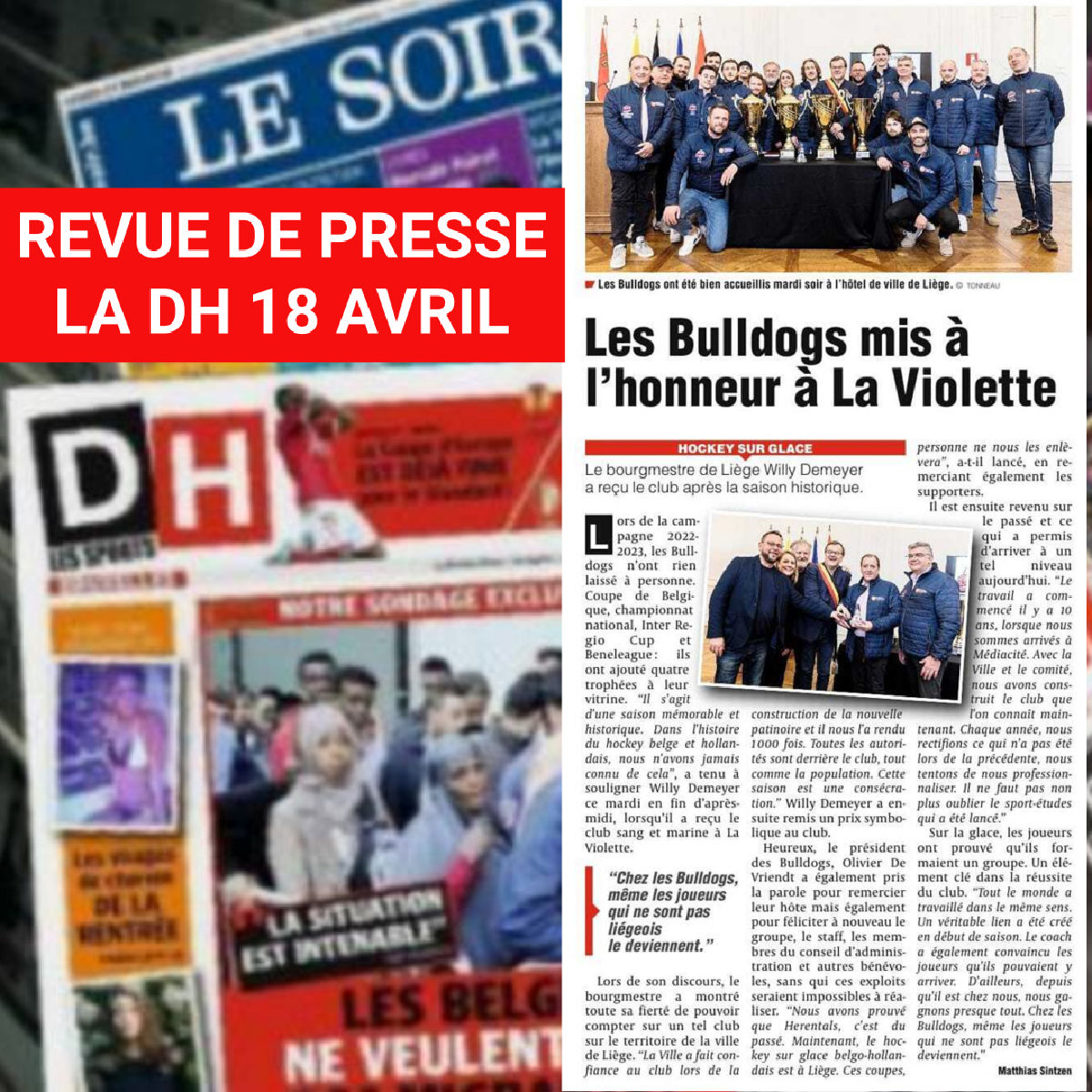 REVUE DE PRESSE - LA DH 18 MARS 2023