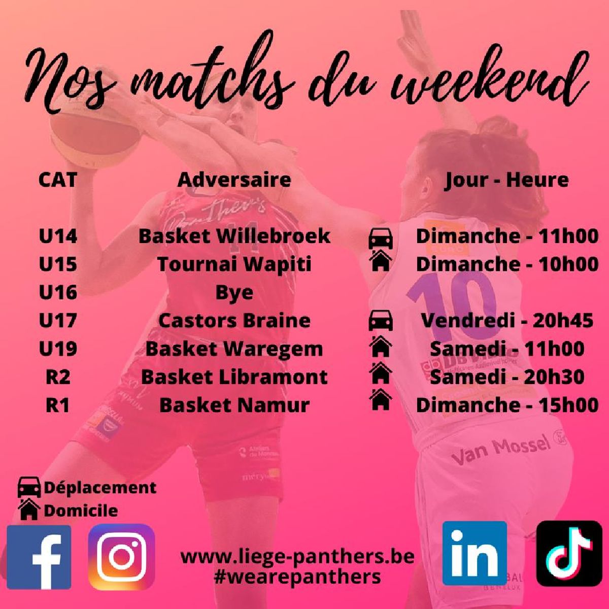 Les Matchs du Week-end 