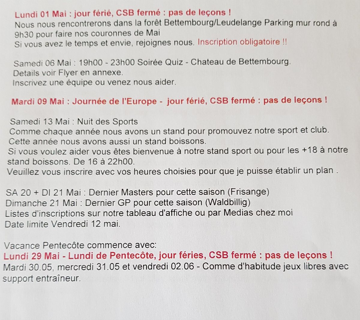 Info Trng + Programme (F)