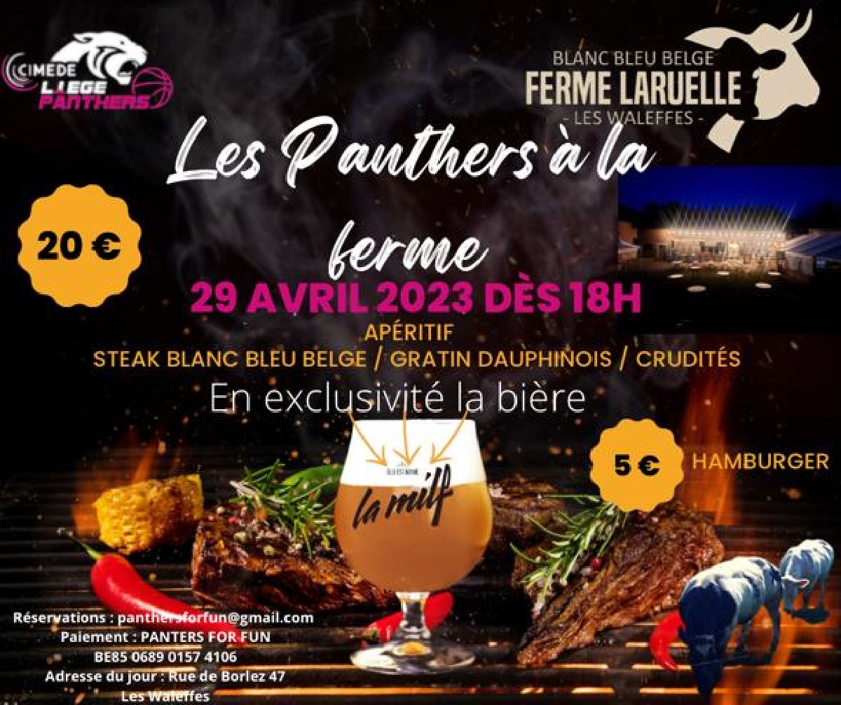 Les Panthers à la ferme ce samedi !
