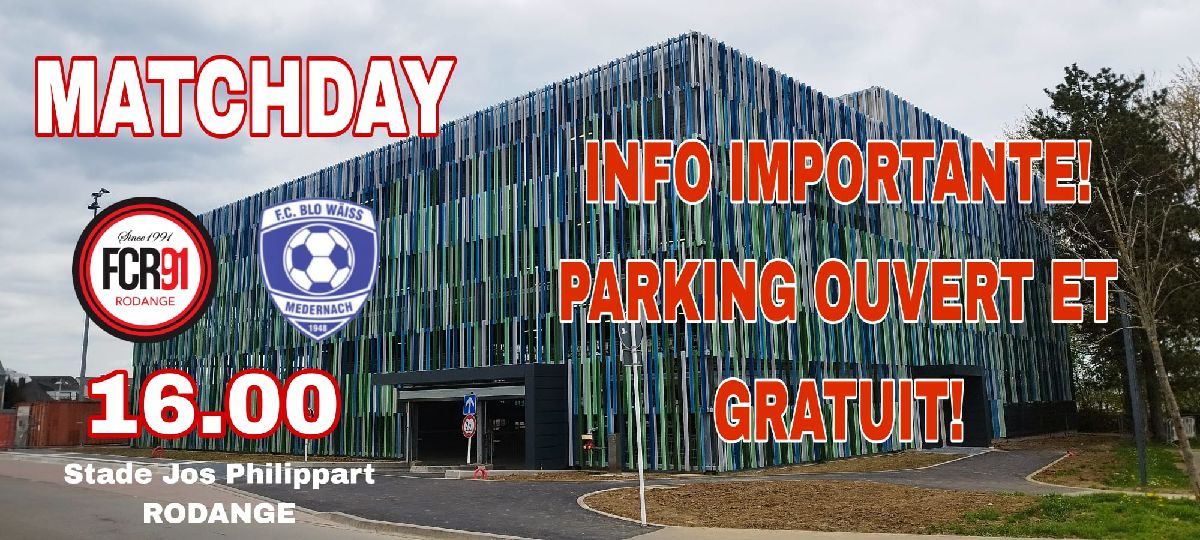 [INFO IMPORTANTE] PARKING OUVERT ET GRATUIT