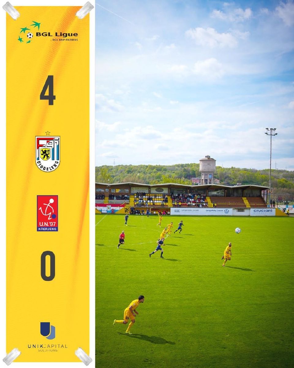 F91 Diddeleng - UN Käerjeng 4-0 (1-0)