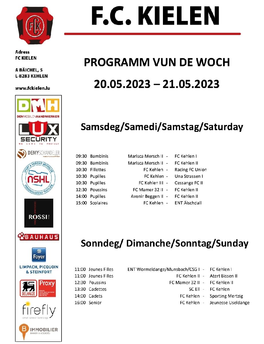 Programm vun der Woch
