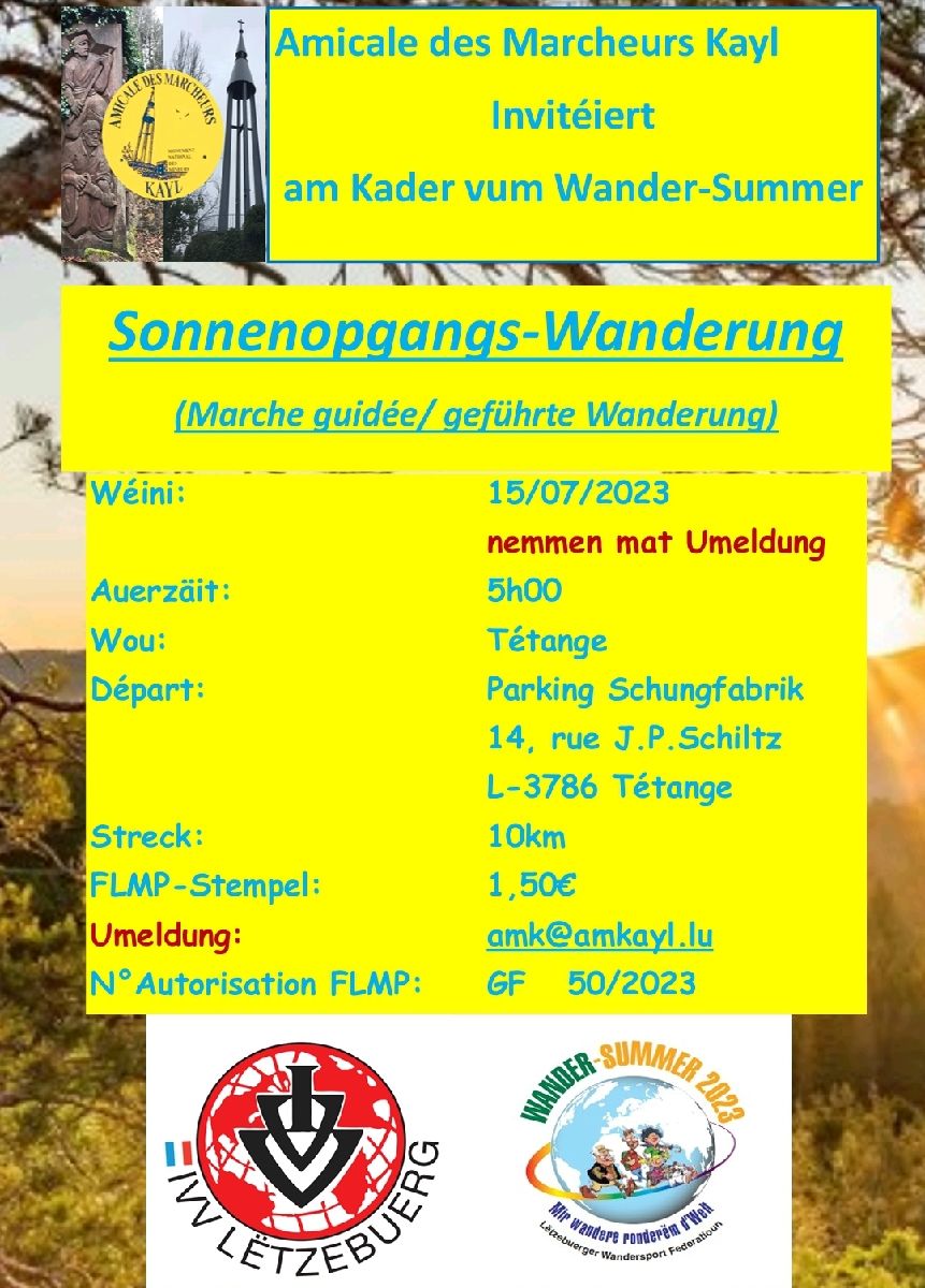 Sonnenopgaangswanderung 2023