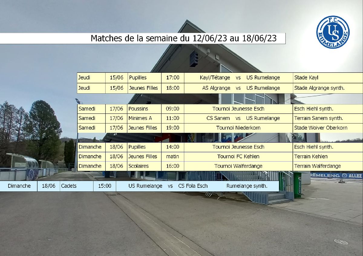 Programm vum 12/07-18/06