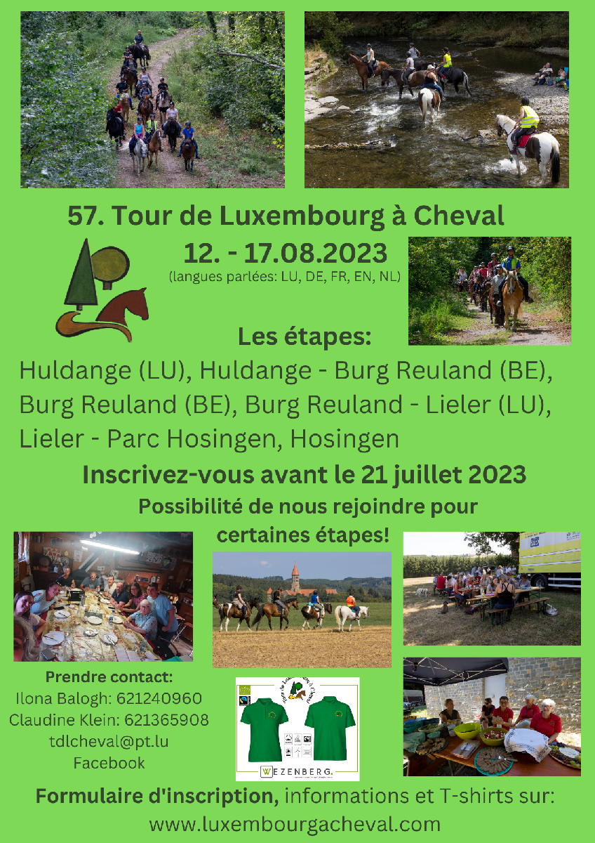 Tour de Luxembourg à cheval 12-17.08.2023
