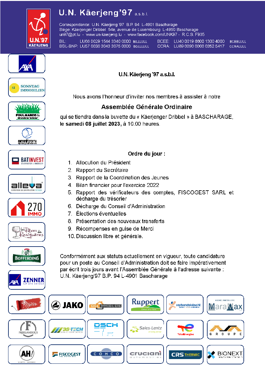 Generalversammlung 08.07.23