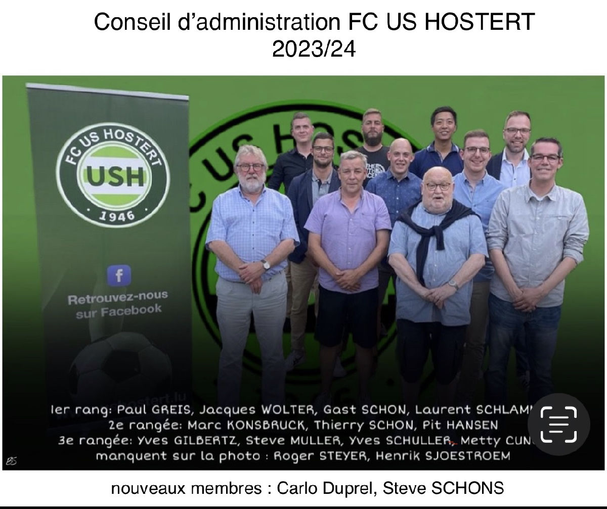 Generalversammlung vum FC US HOSTERT den 30. Juni 2023