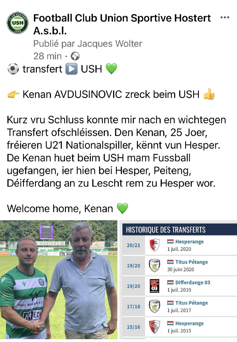 Kenan AVDUSINOVIC zreck beim USH !