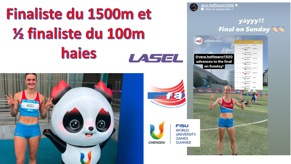 Universiades: demi-finaliste du 100m haies et finaliste du 1500m!