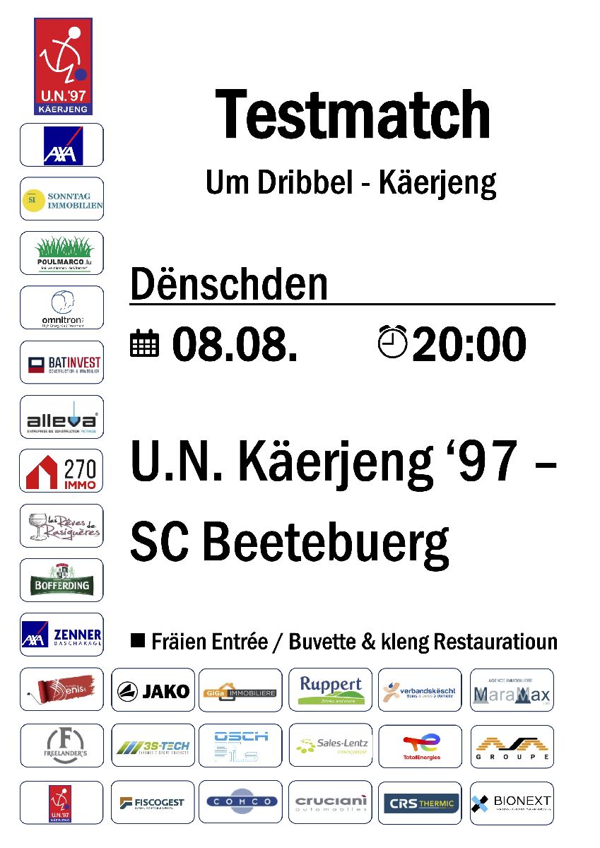 Testmatch UNK - Beetebuerg