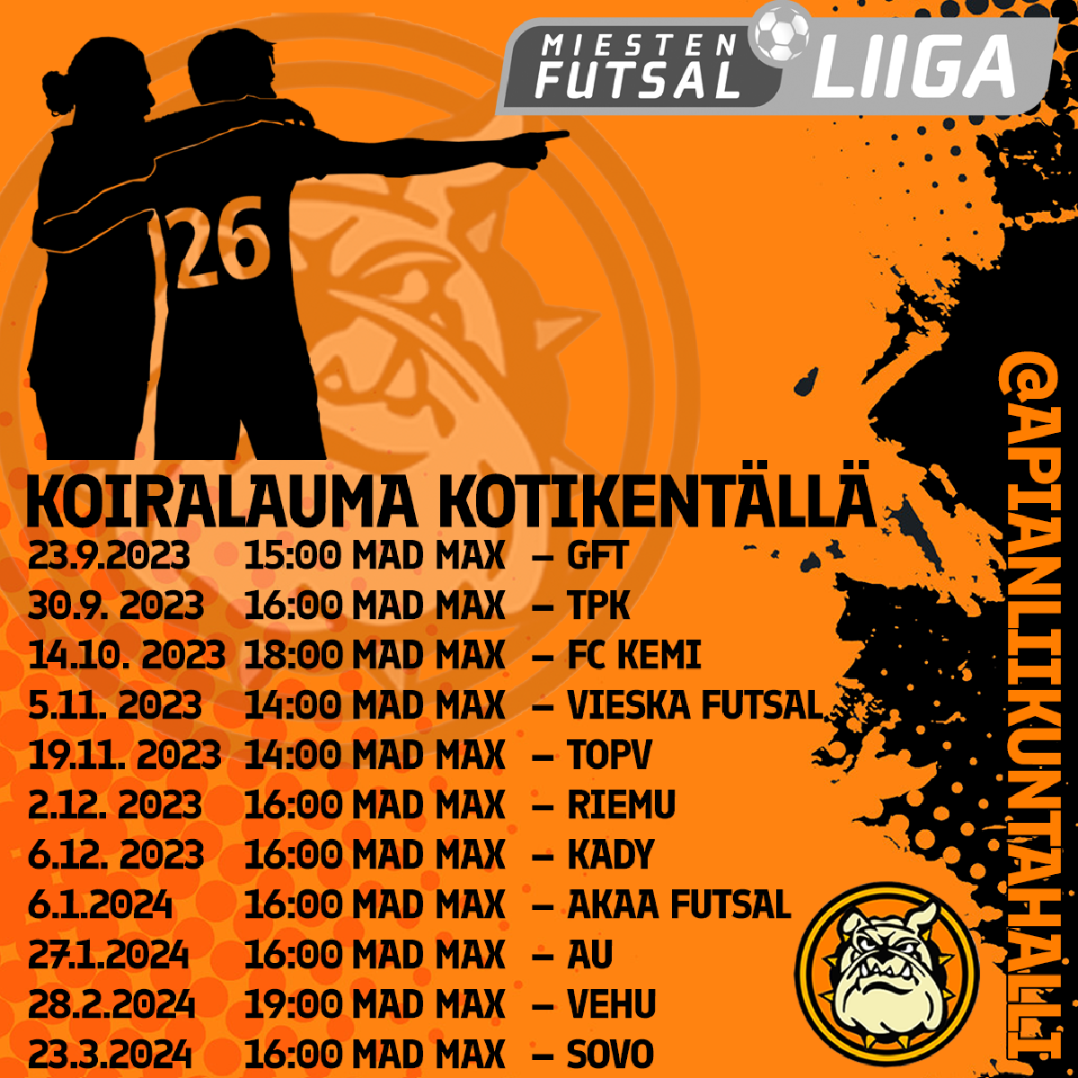 Miesten Futsal-Liiga avataan kotiottelulla GFT:tä vastaan