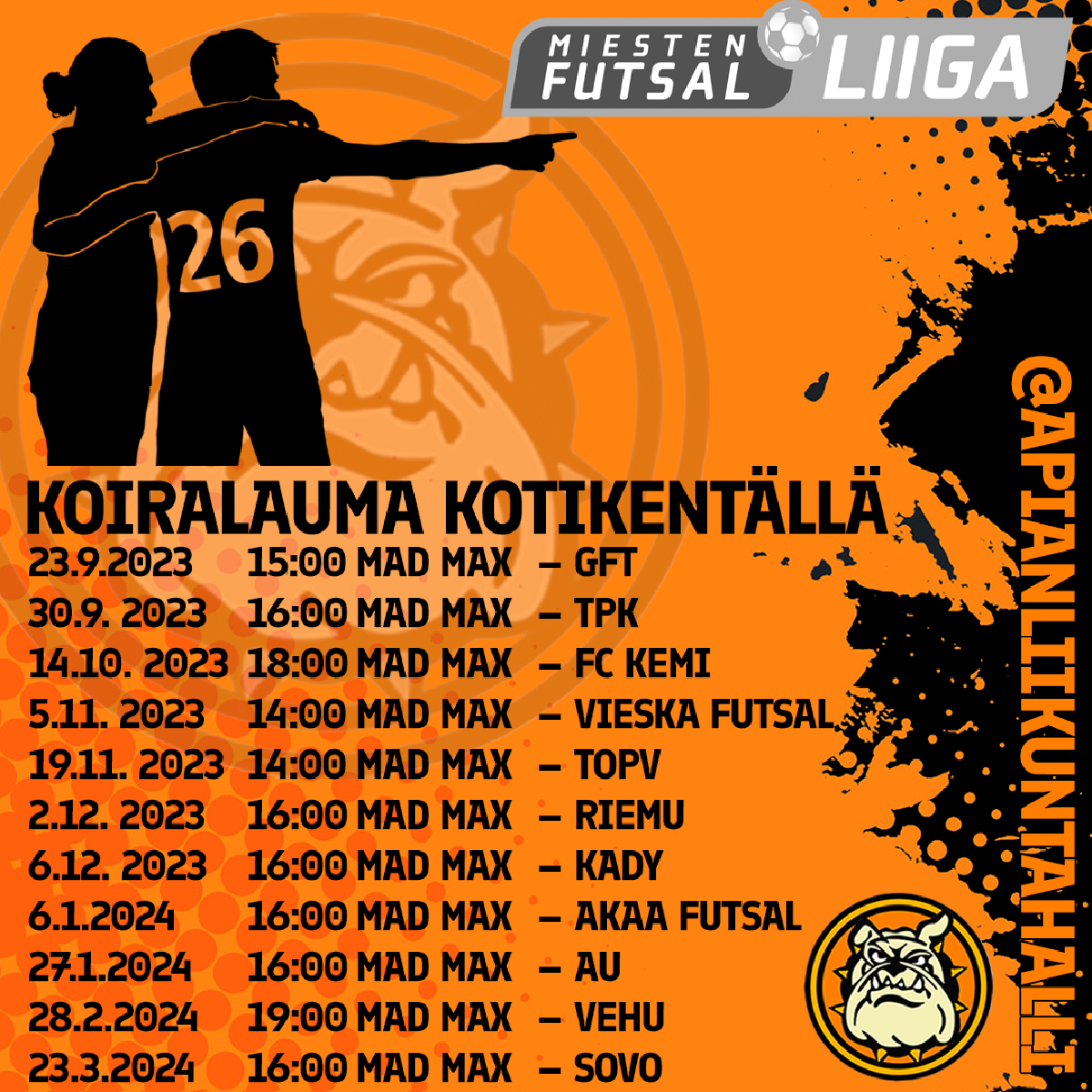 Miesten Futsal-Liiga avataan kotiottelulla GFT:tä vastaan Miesten Futsal-Liiga avataan kotiottelulla GFT:tä vastaan