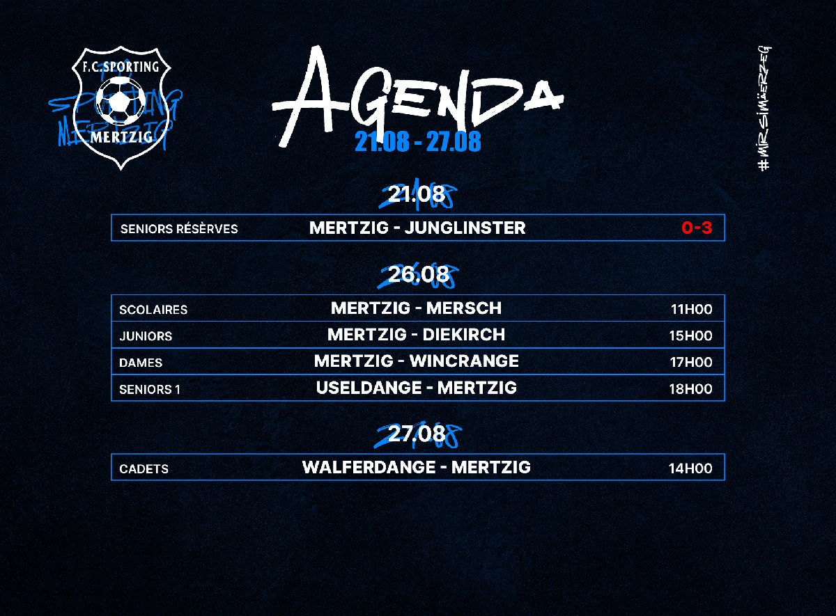 Agenda 21.08 - 27.08