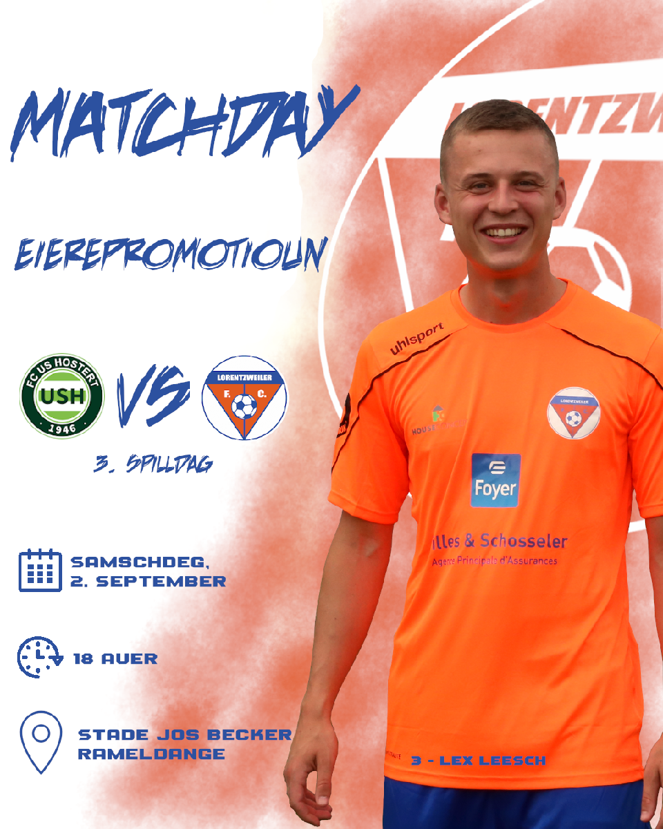 FC US HOSTERT - FC LORENTZWEILER 3-1 FC US HOSTERT - FC LORENTZWEILER 3-1