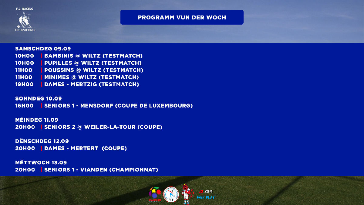 Programm vun dëser Woch