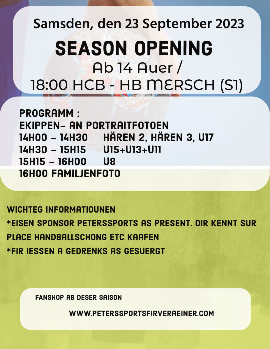 SEASON OPENING