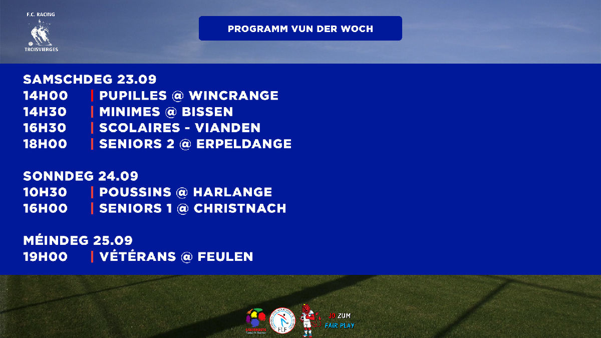 Programm vun dëser Woch