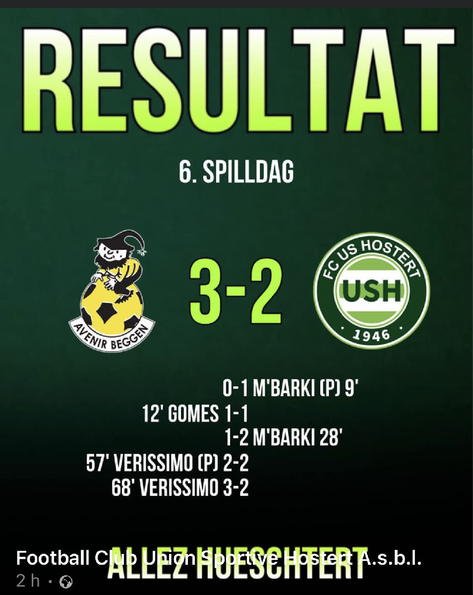 1. Nidderlach vun der Saison zu Beggen !