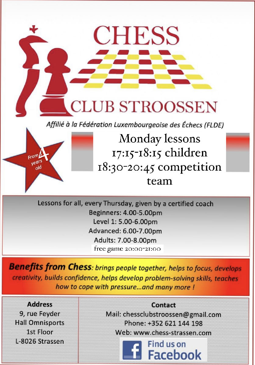 Nouvelle saison des échecs @chess club Stroossen 
