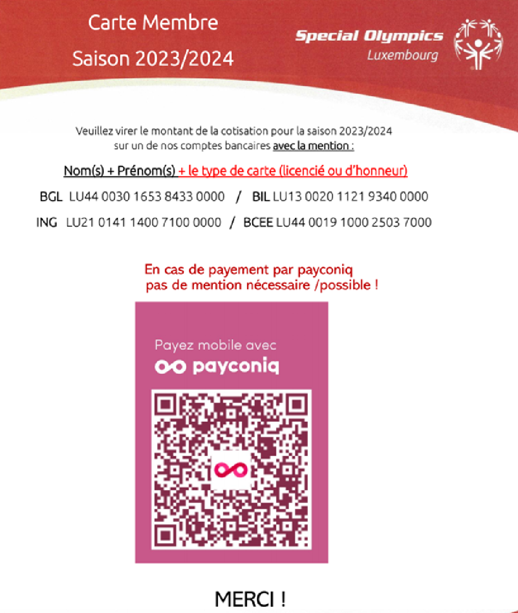 Saison 2023/2024 - Carte Membre Saison 2023/2024 - Carte Membre