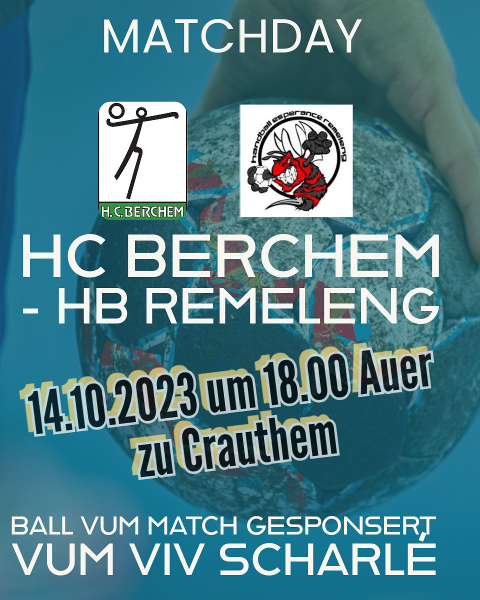 Matchday HCB - HB Remeleng