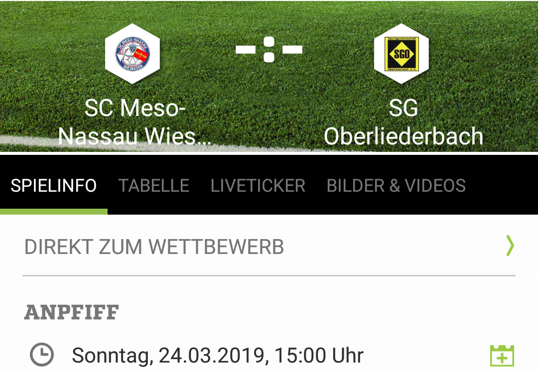 Nächstes Heimspiel