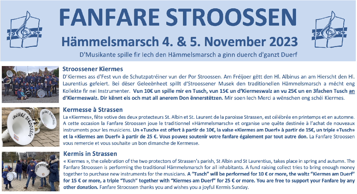 Kiermes an Hämmelsmarsch zu Stroossen