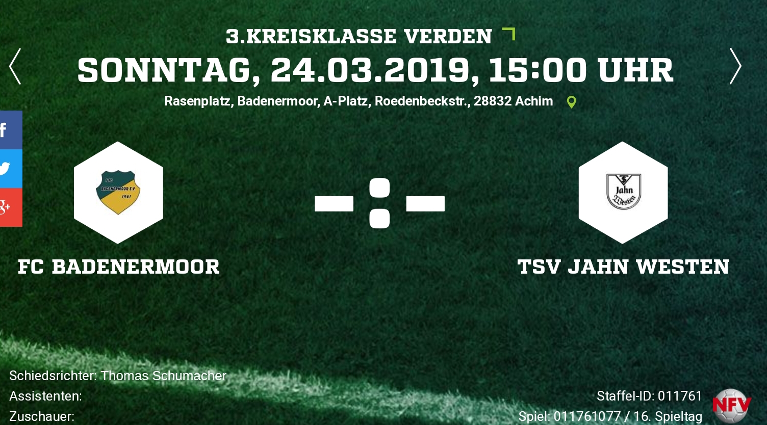 Heimspiel gegen Westen Heimspiel gegen Westen