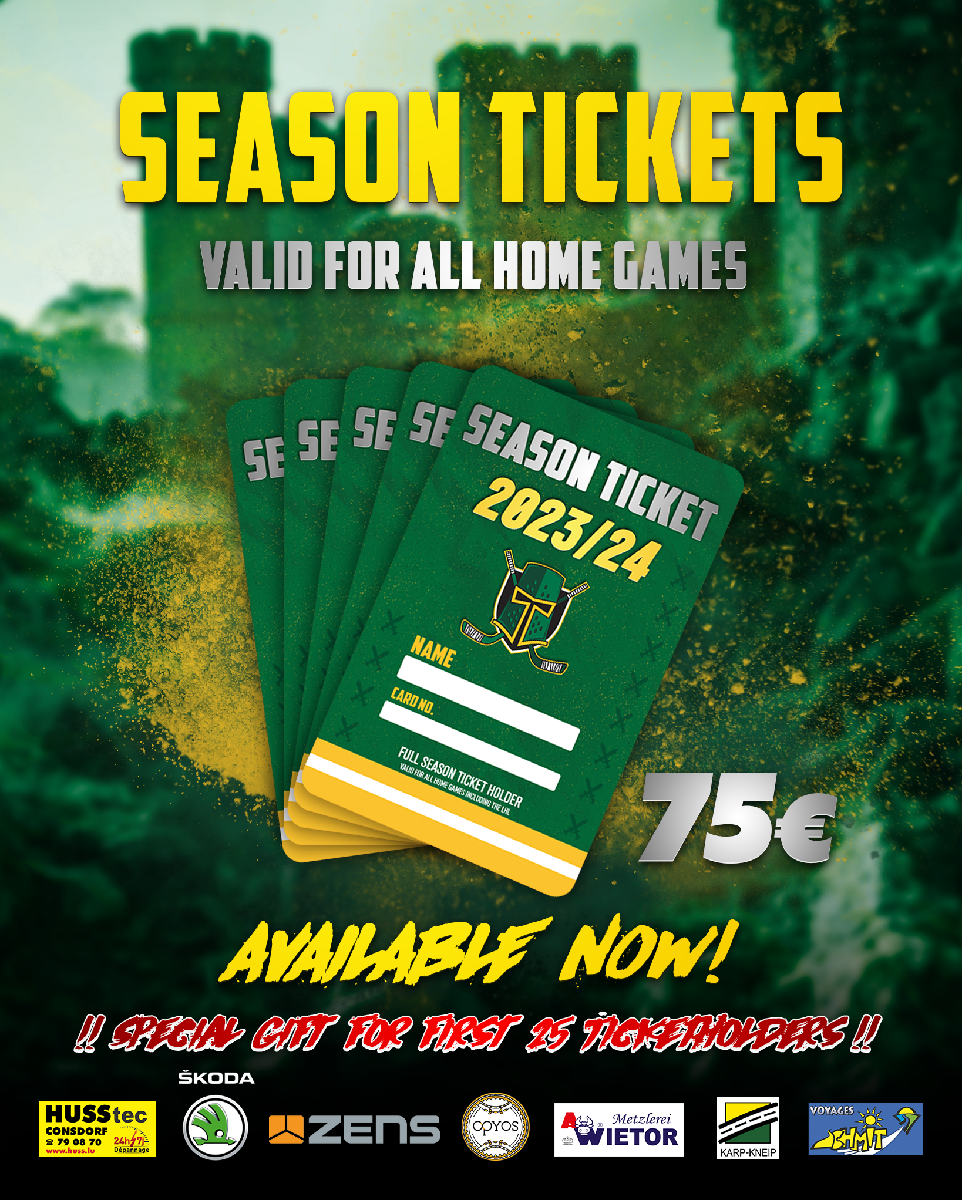 SEASON TICKETS NOW AVAILABLE FOR PURCHASE
