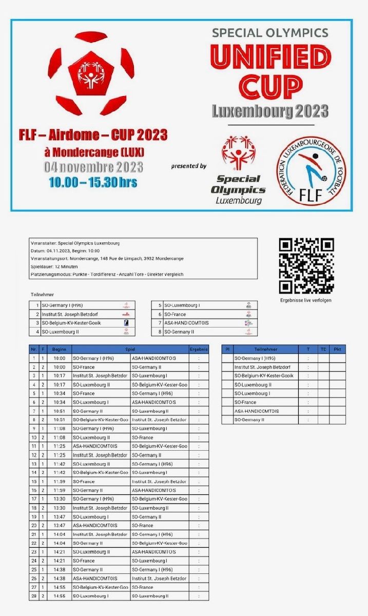 FLF Airdome Cup - Special Olympics Unified Cup