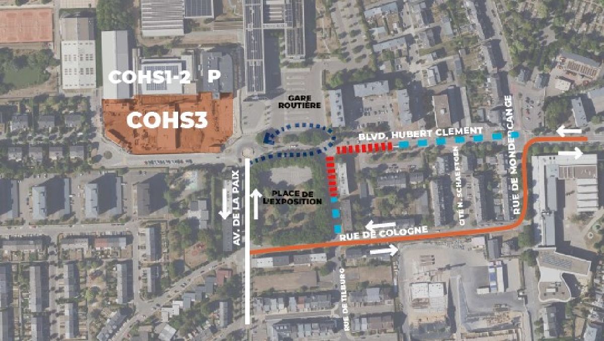 Travaux en cours : Impact et Avancées autour du Centre Omnisports Henri Schmitz (COHS)