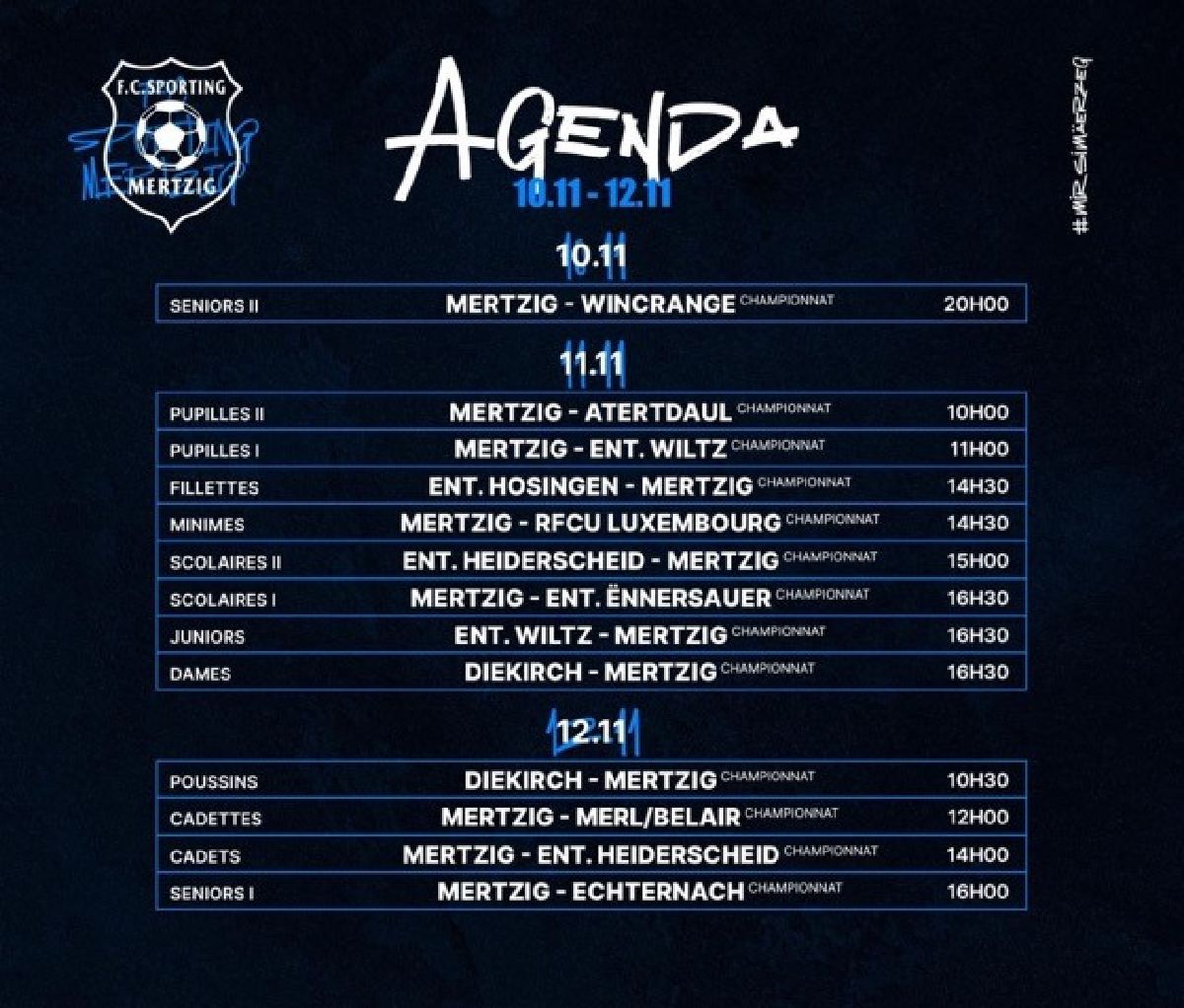 Agenda vum 10.11- 12.11
