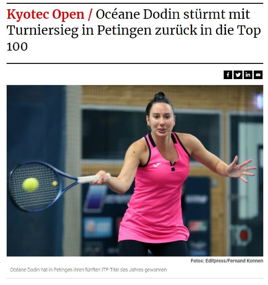 ITF KYOTEC OPEN: Tageblatt