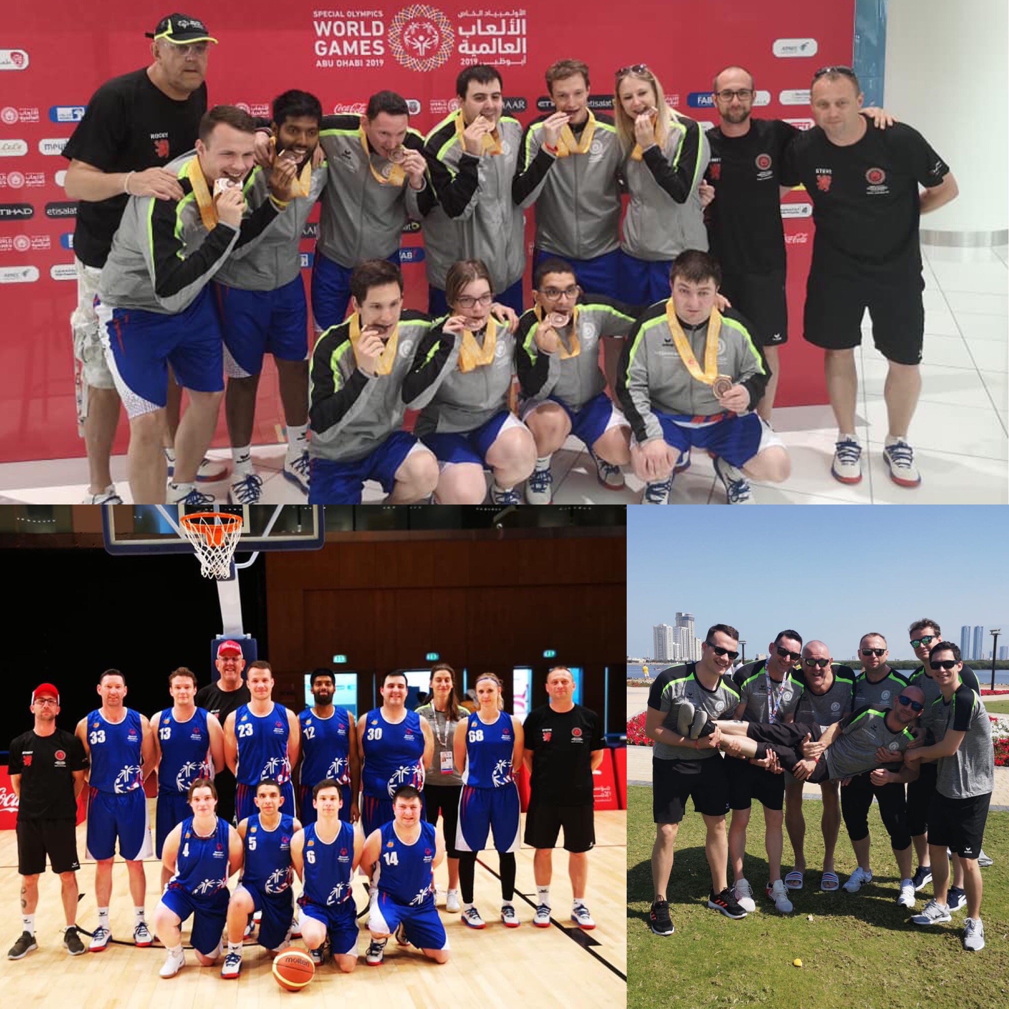 Bronze Medail fir Unified Basketequipe zu Abu Dhabi Bronze Medail fir Unified Basketequipe zu Abu Dhabi