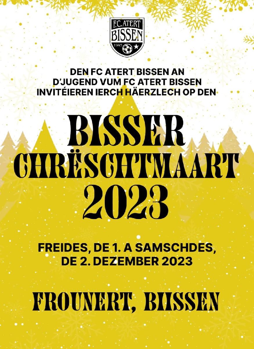Bisser Chreschtmaart 1-2 Dezember 2023