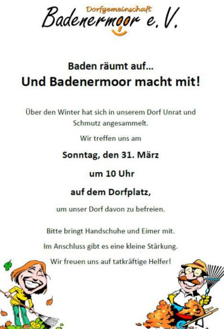 News zum Dorfverein Badenermoor News zum Dorfverein Badenermoor