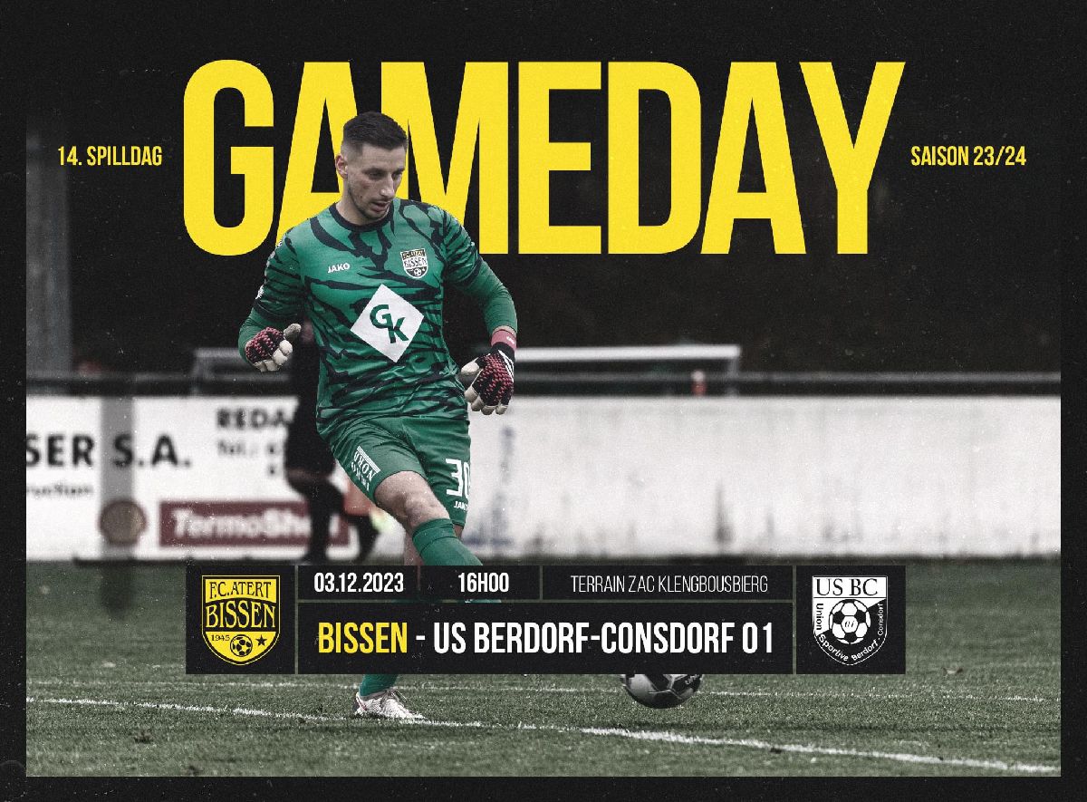 Dimanche 3/12/2023- 16.00 Atert Bissen - US Berdorf-Condorf