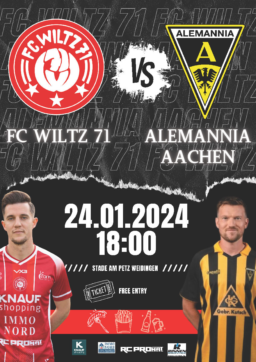 E Spektakel waart op Iech: Den FC Wiltz 71 fuerdert d'Alemannia vun Oochen!