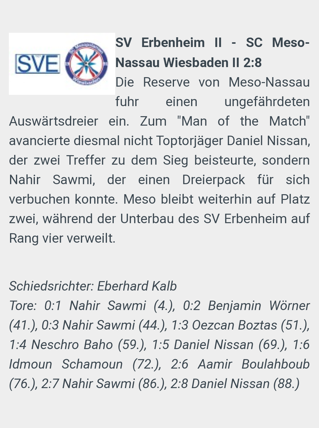 Auch die 2. punktet