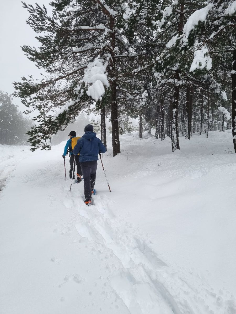 Salimos a neve probar as raquetas!!