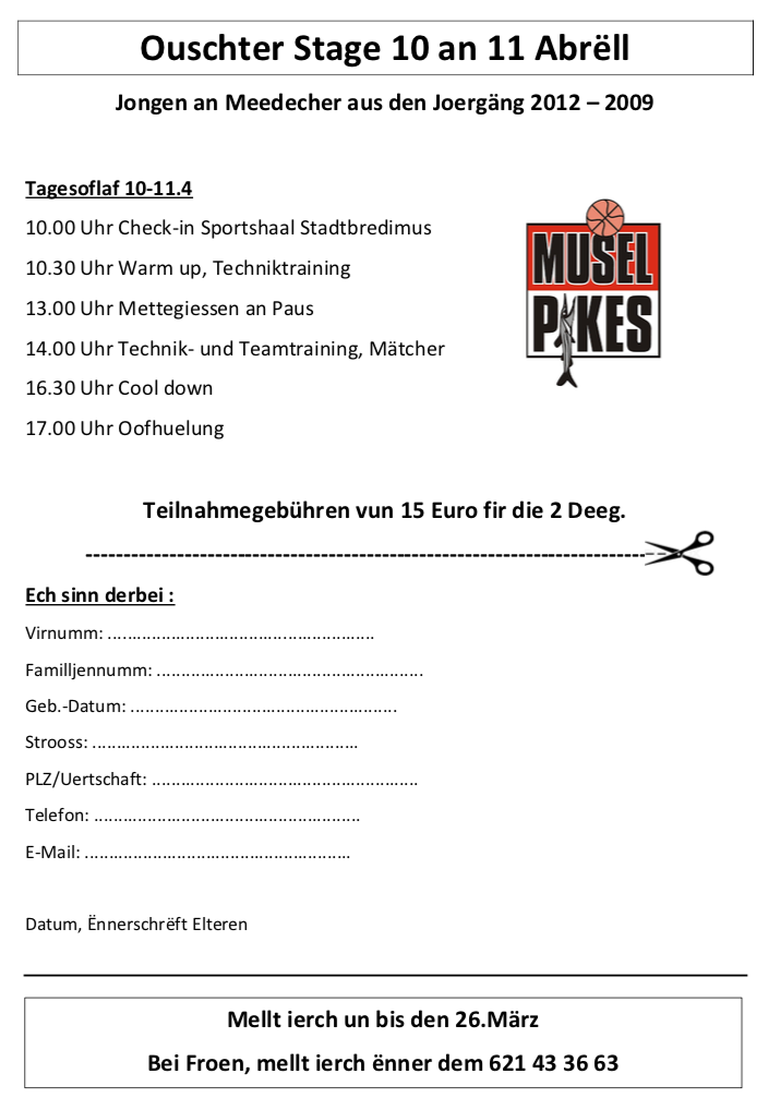 Ouschter-stage Ouschter-stage