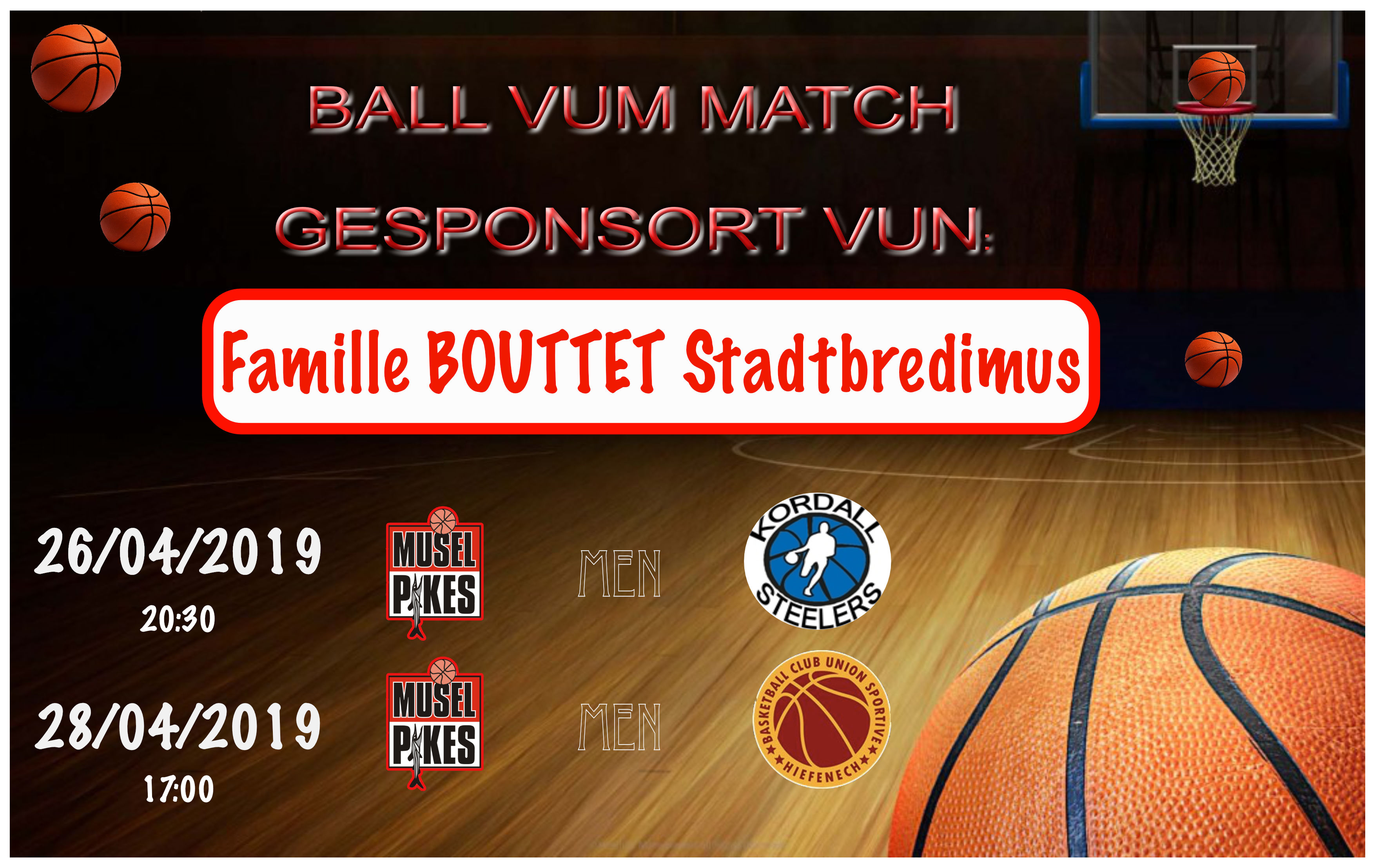 Ball vum weekend 26+28/04/19