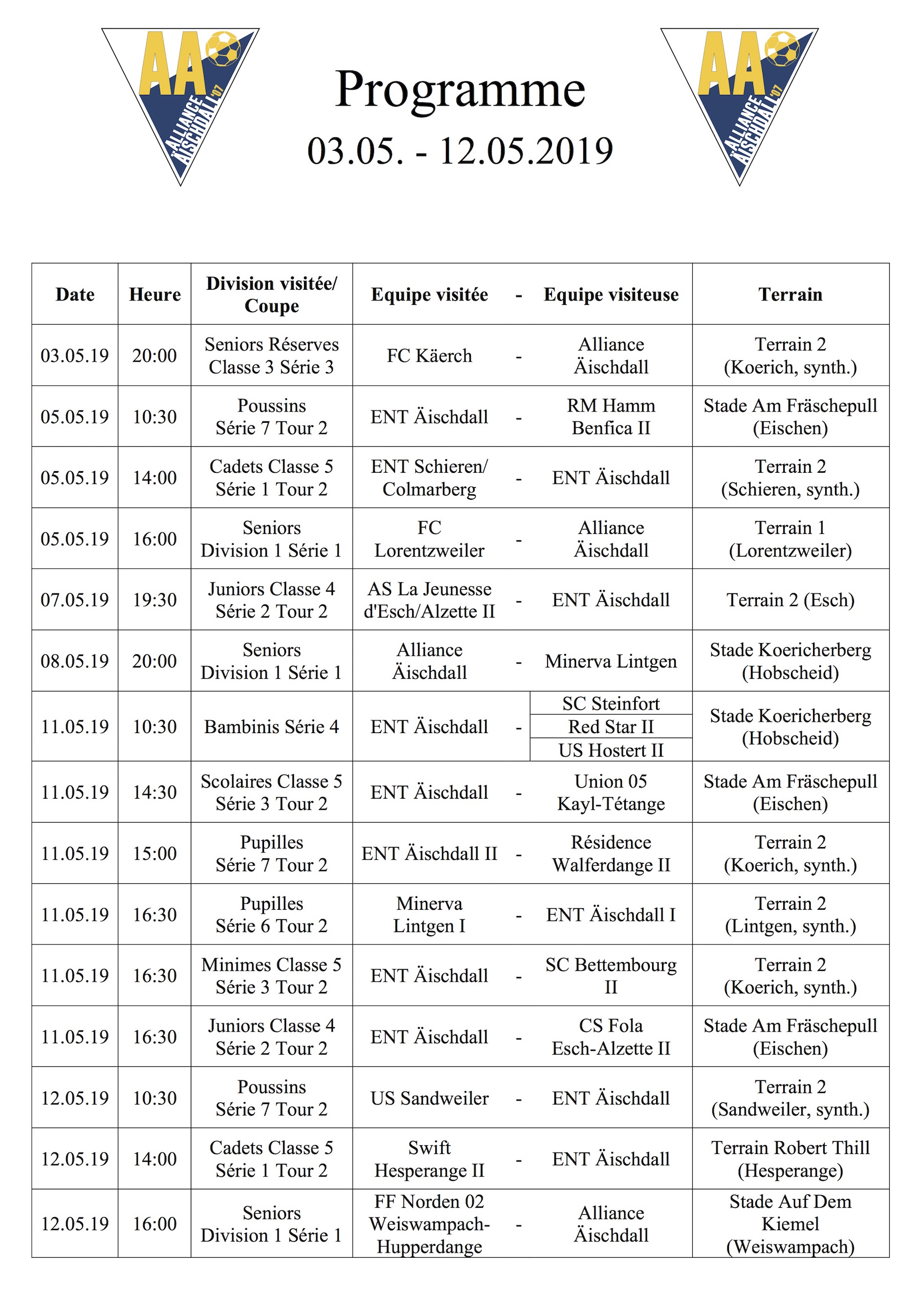Programm 03.05.-12.05.2019