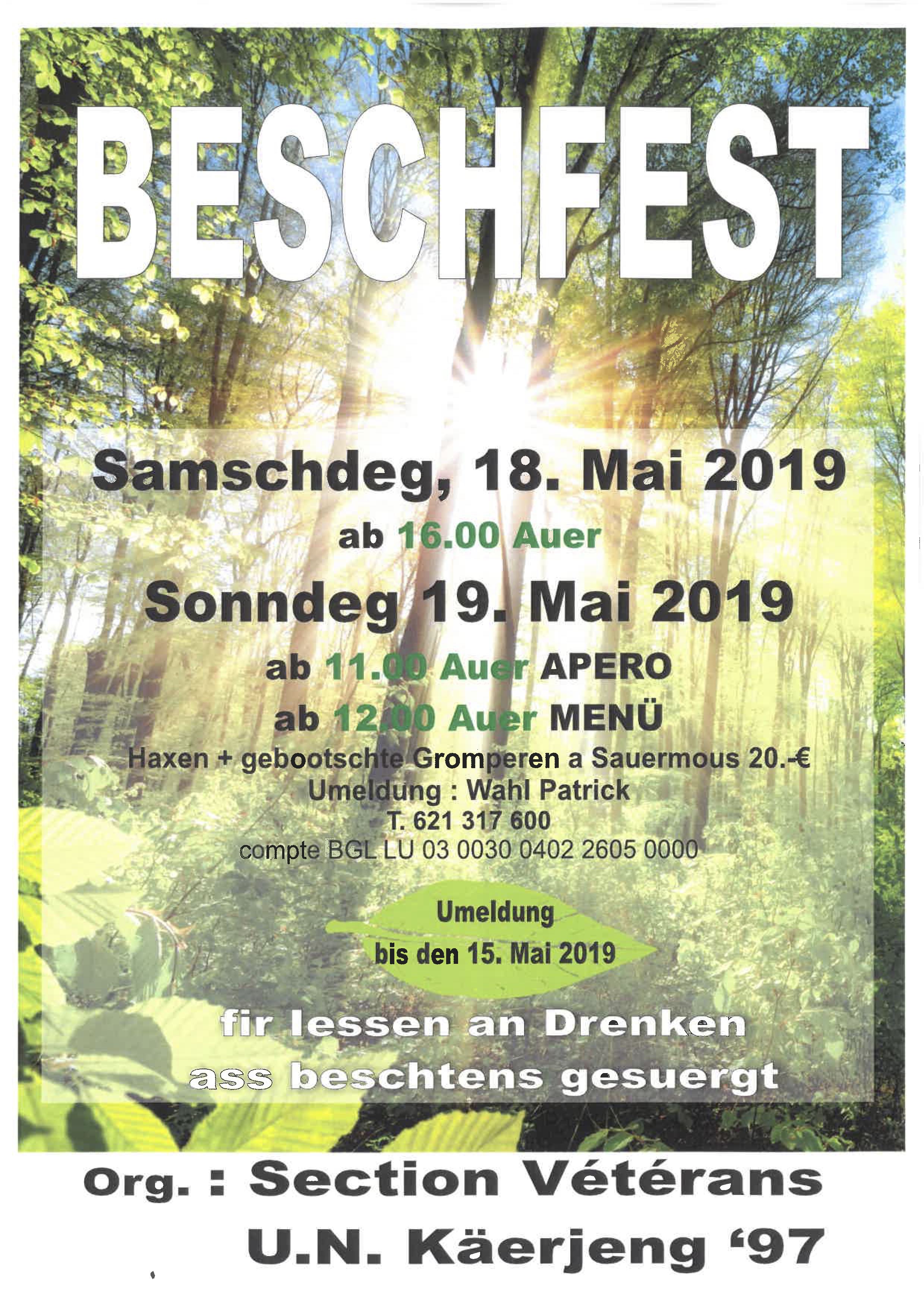 *** Bëschfest UNK Veteranen *** *** Bëschfest UNK Veteranen ***