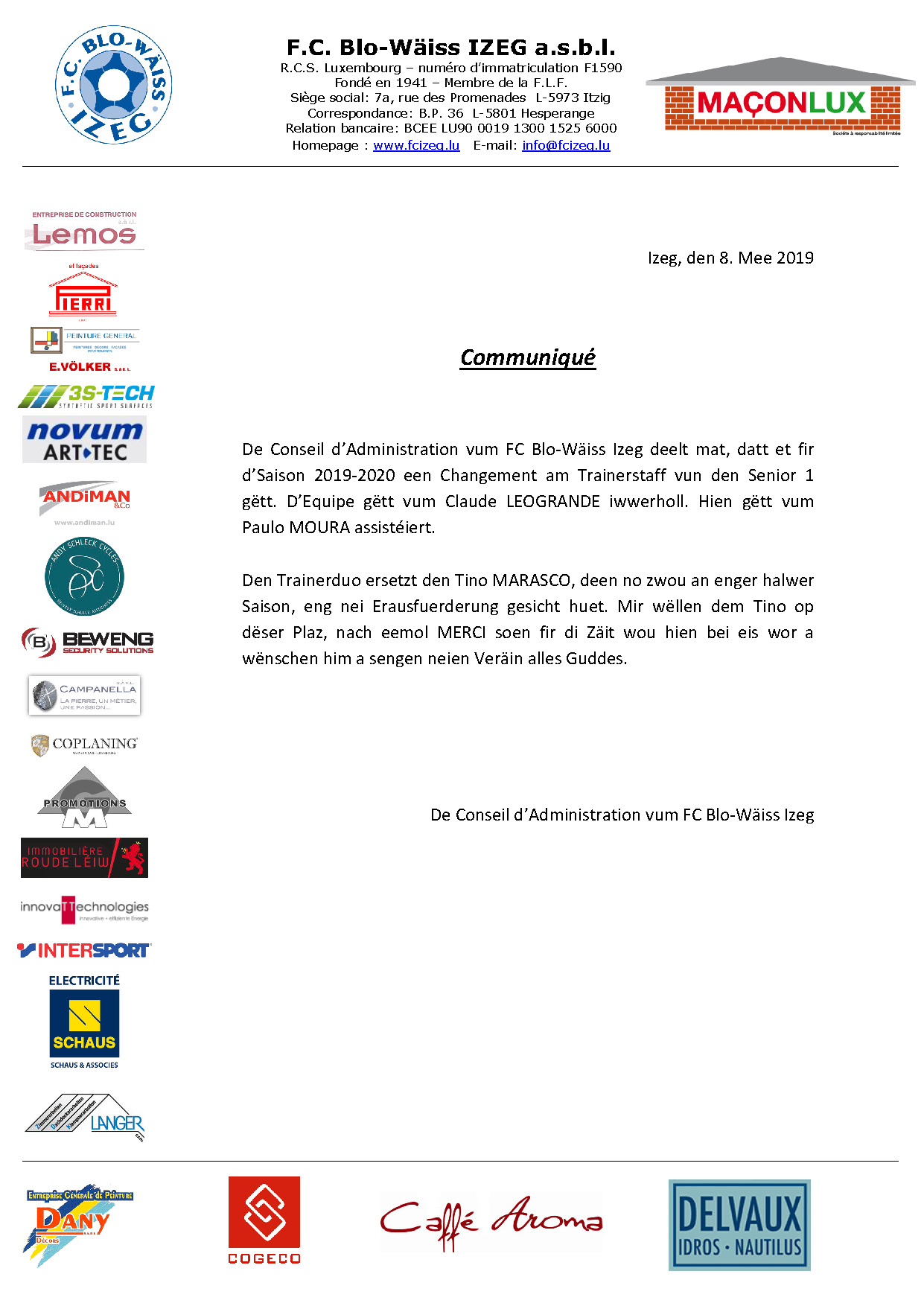 NEIEN TRAINERDUO zu IZEG