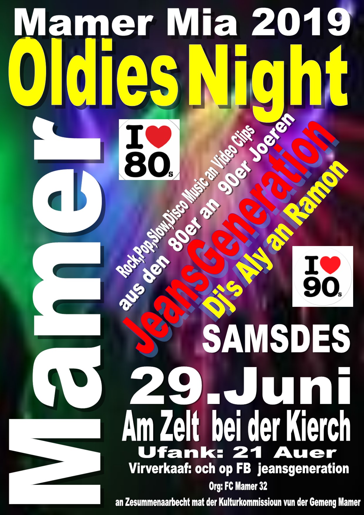 RESERVEZ la DATE:  MAMER MIA le 29 juin 2019