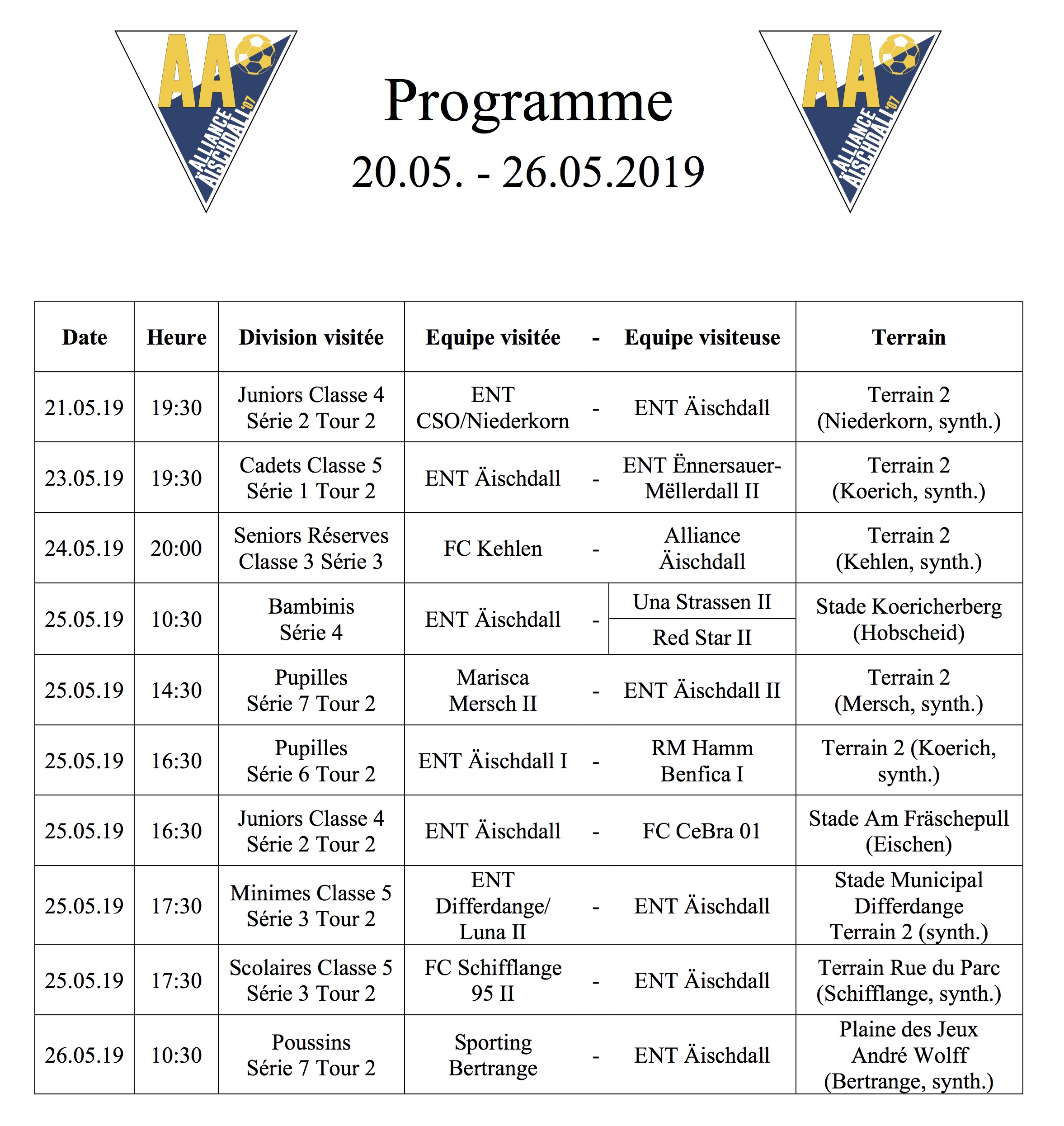 Programm 20.05.-26.05.2019